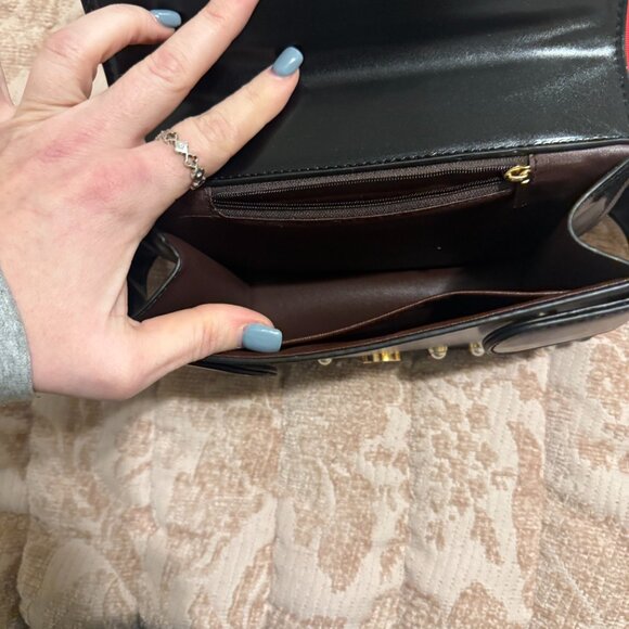 Fashion Jewel and Gold Bumble Bee Faux Leather Modular Crossbody Bag - Picture 4 of 8